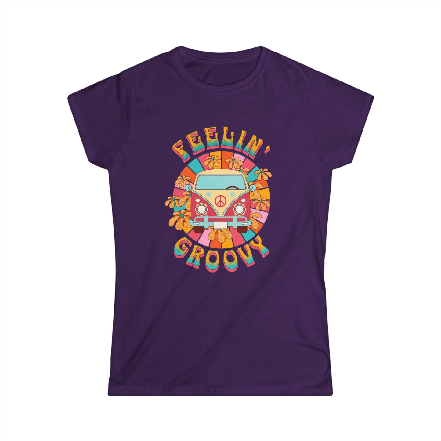 Feelin' Groovy Ladies Softstyle Cotton T-Shirt