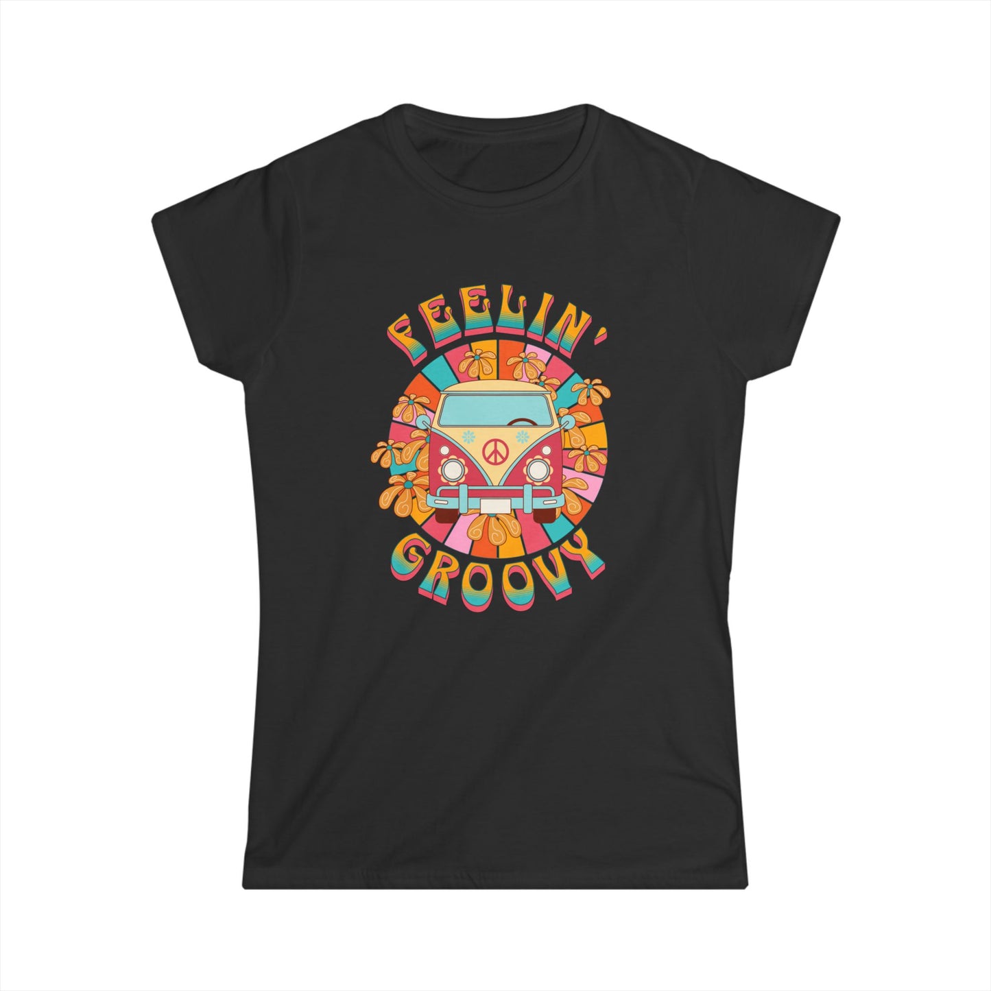 Feelin' Groovy Ladies Softstyle Cotton T-Shirt