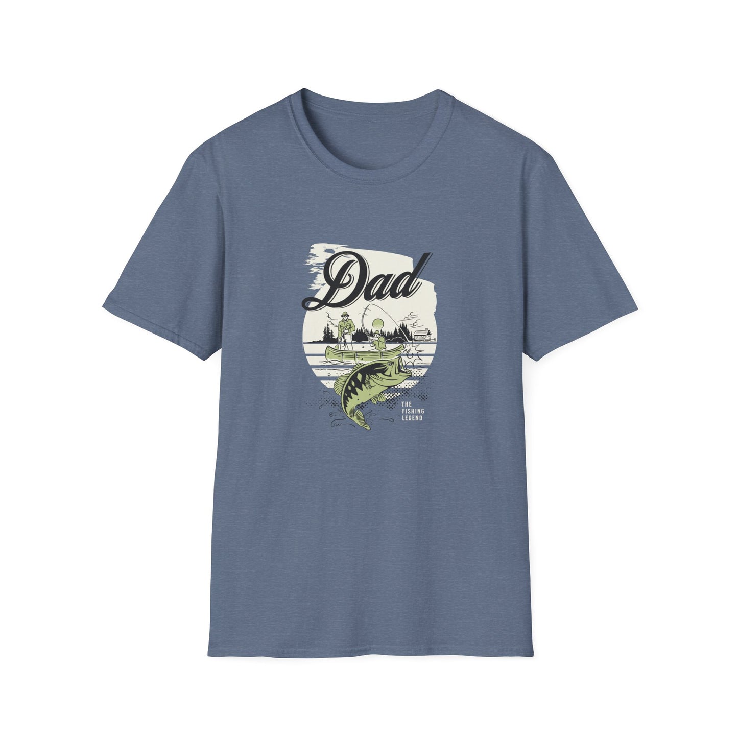 Dad Fishing Unisex Softstyle Cotton T-Shirt