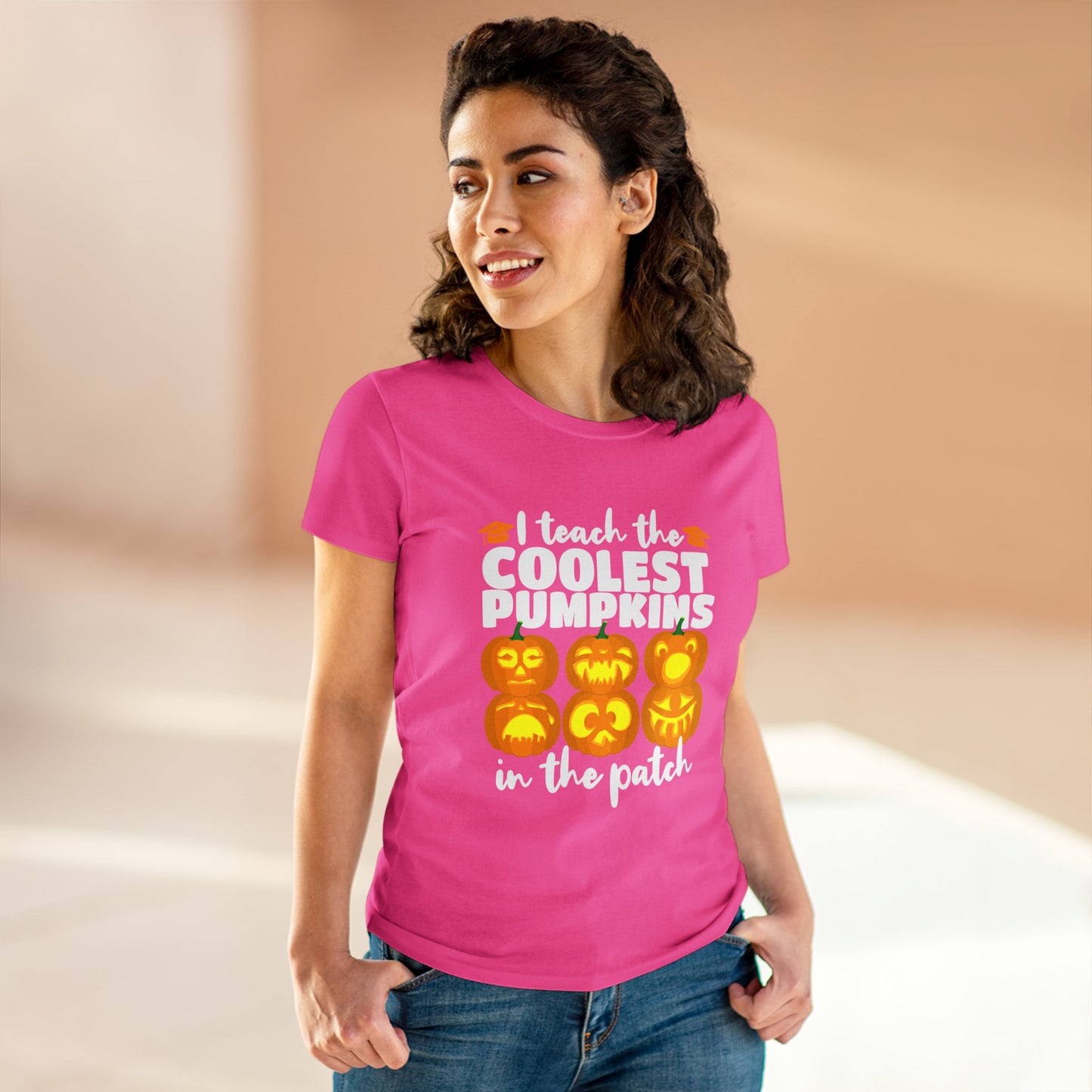 Teach Coolest Pumpkins Ladies Softstyle T-Shirt