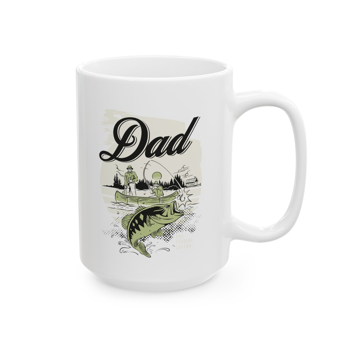 Dad Fishing Ceramic Mug, (11oz, 15oz)