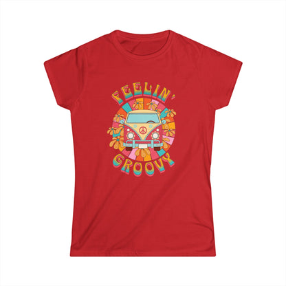 Feelin' Groovy Ladies Softstyle Cotton T-Shirt