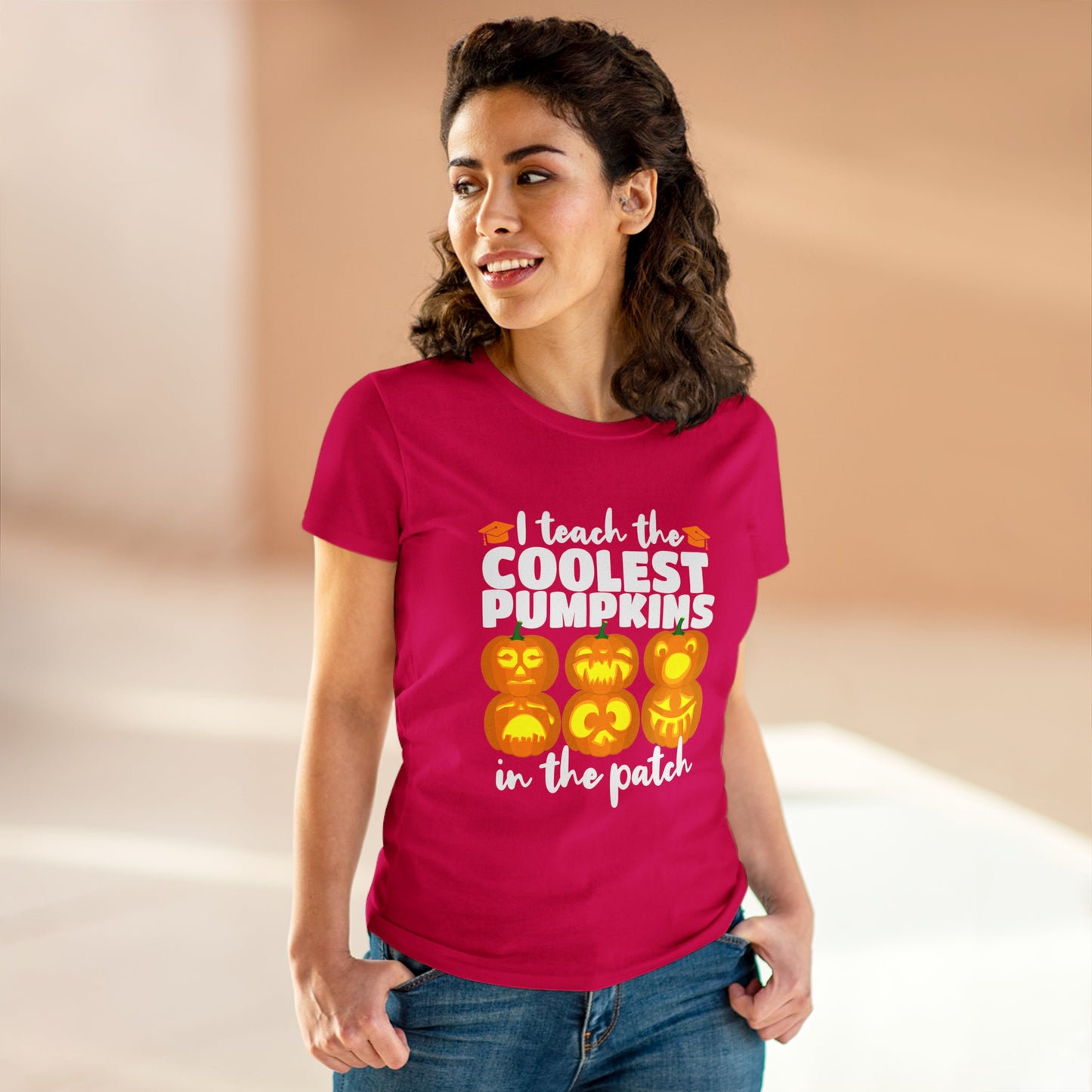 Teach Coolest Pumpkins Ladies Softstyle T-Shirt