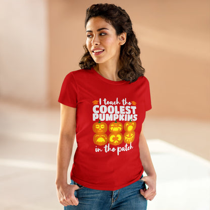 Teach Coolest Pumpkins Ladies Softstyle T-Shirt