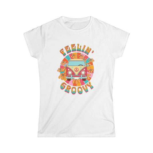 Feelin' Groovy Ladies Softstyle Cotton T-Shirt