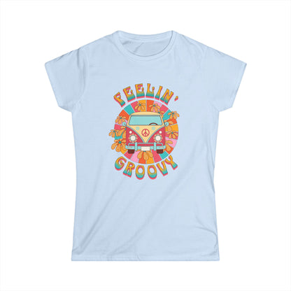 Feelin' Groovy Ladies Softstyle Cotton T-Shirt