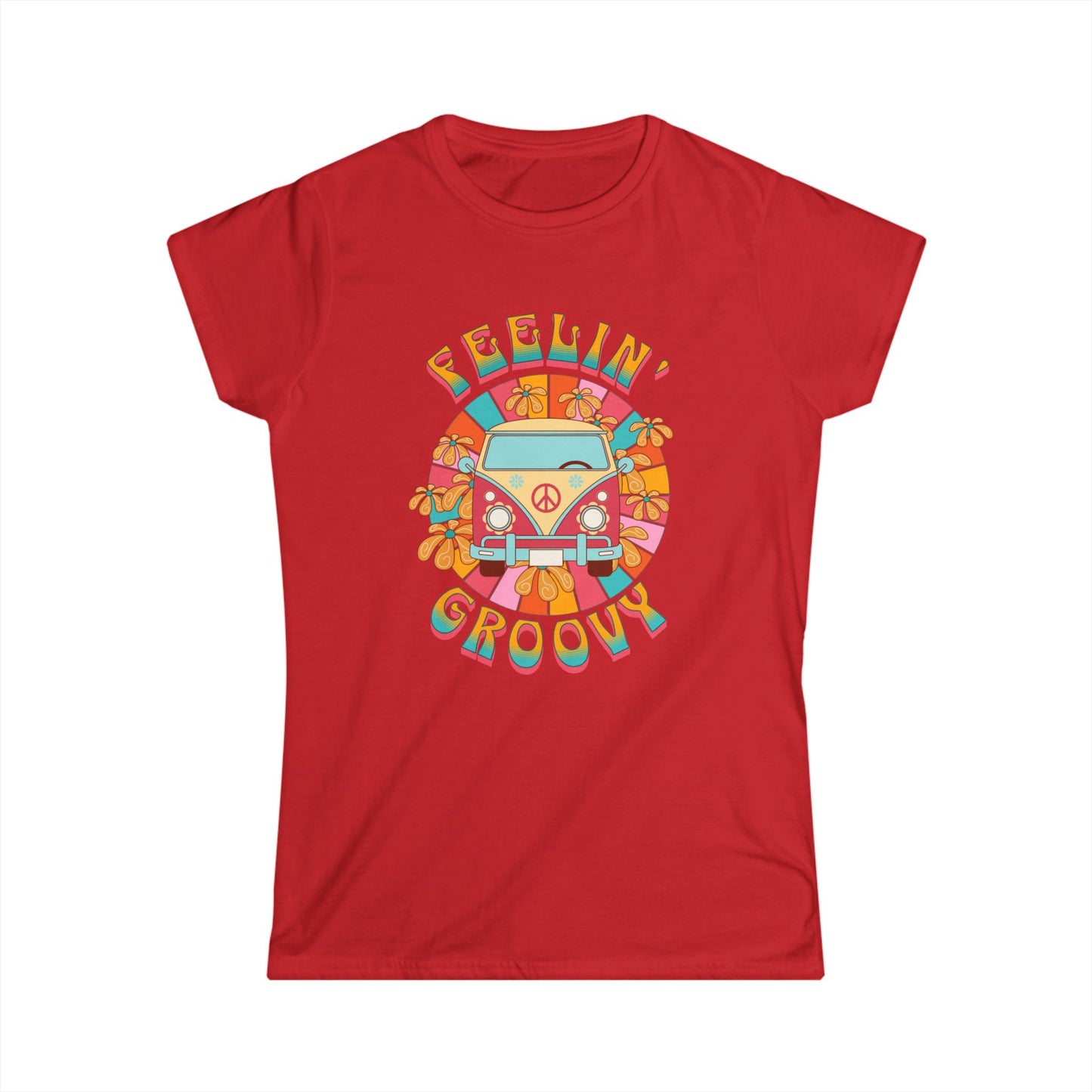 Feelin' Groovy Ladies Softstyle Cotton T-Shirt