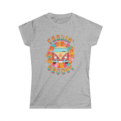 Feelin' Groovy Ladies Softstyle Cotton T-Shirt