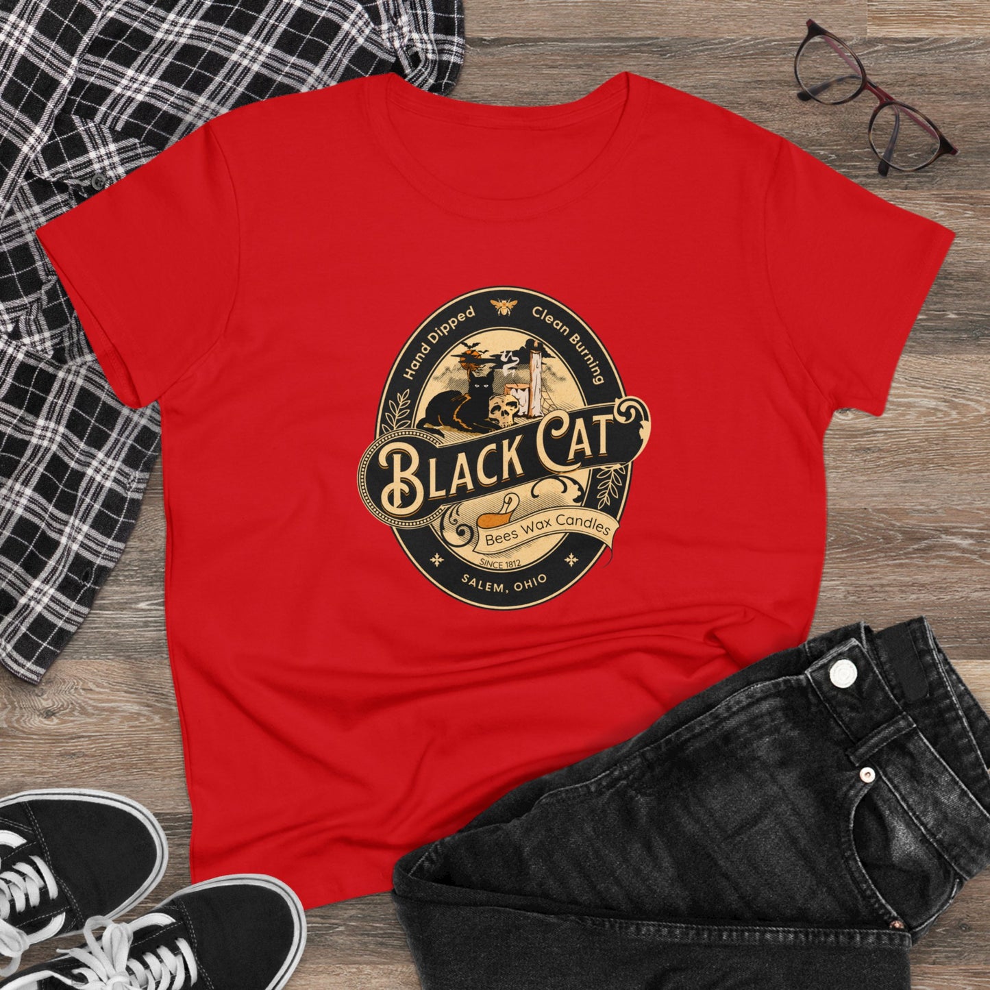 Black Cat Candles Ladies Softstyle T-Shirt