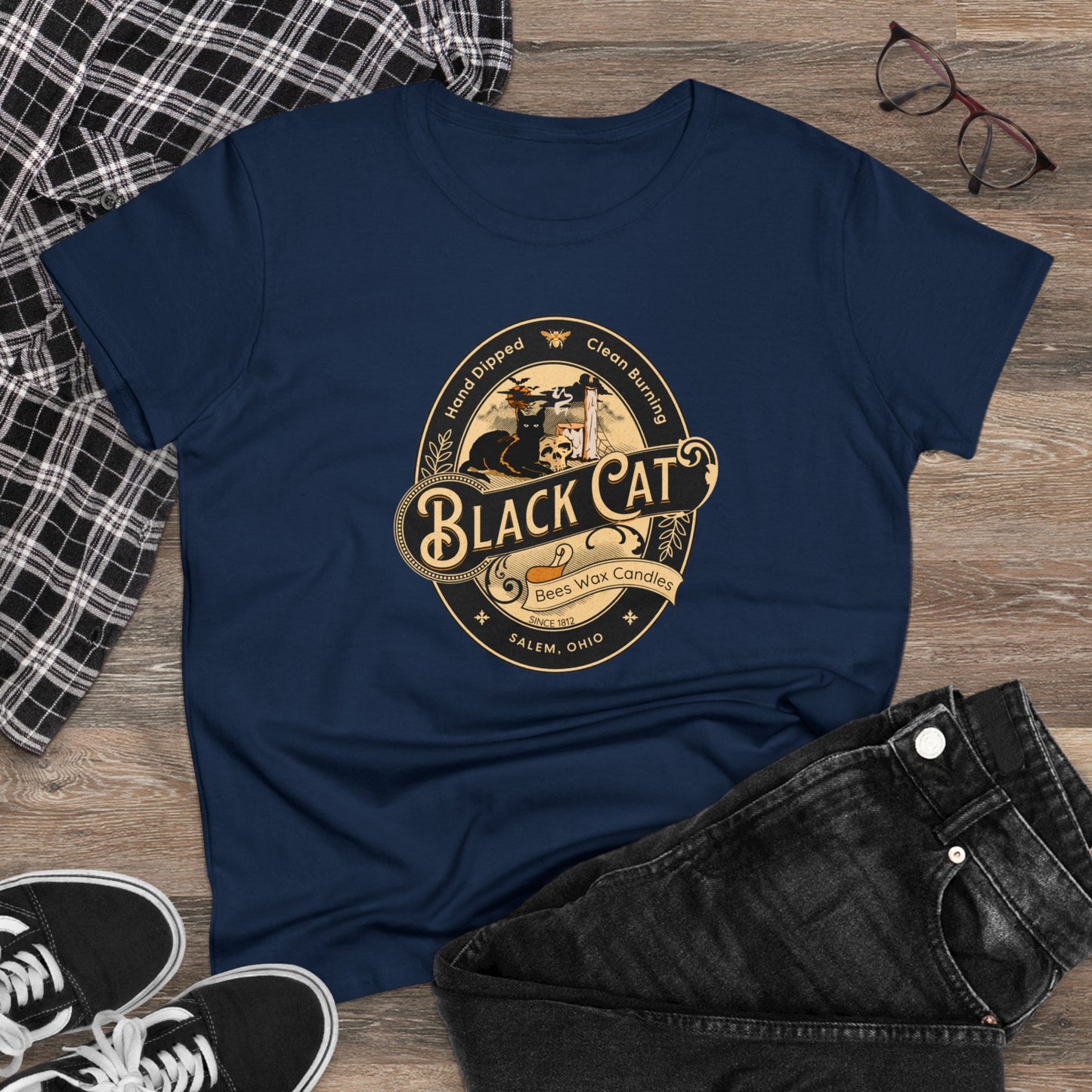 Black Cat Candles Ladies Softstyle T-Shirt